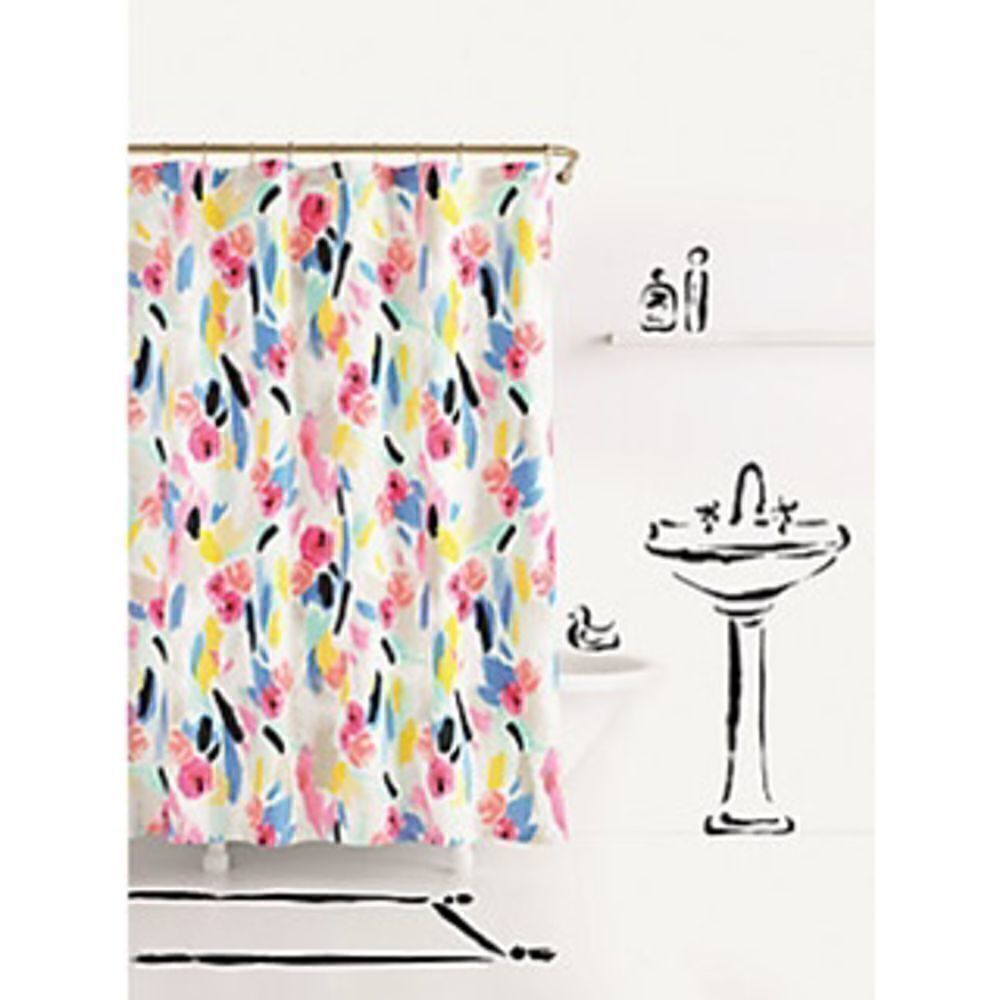 Kate Spade PaintBall Floral Shower Curtain